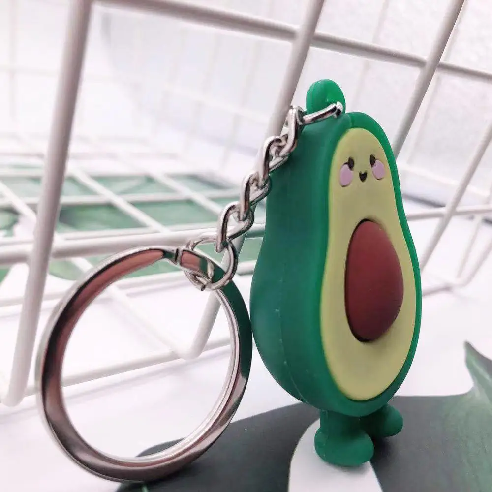 Брелок в форме сердца с имитацией фруктов авокадо для мужчин и женщин 2019