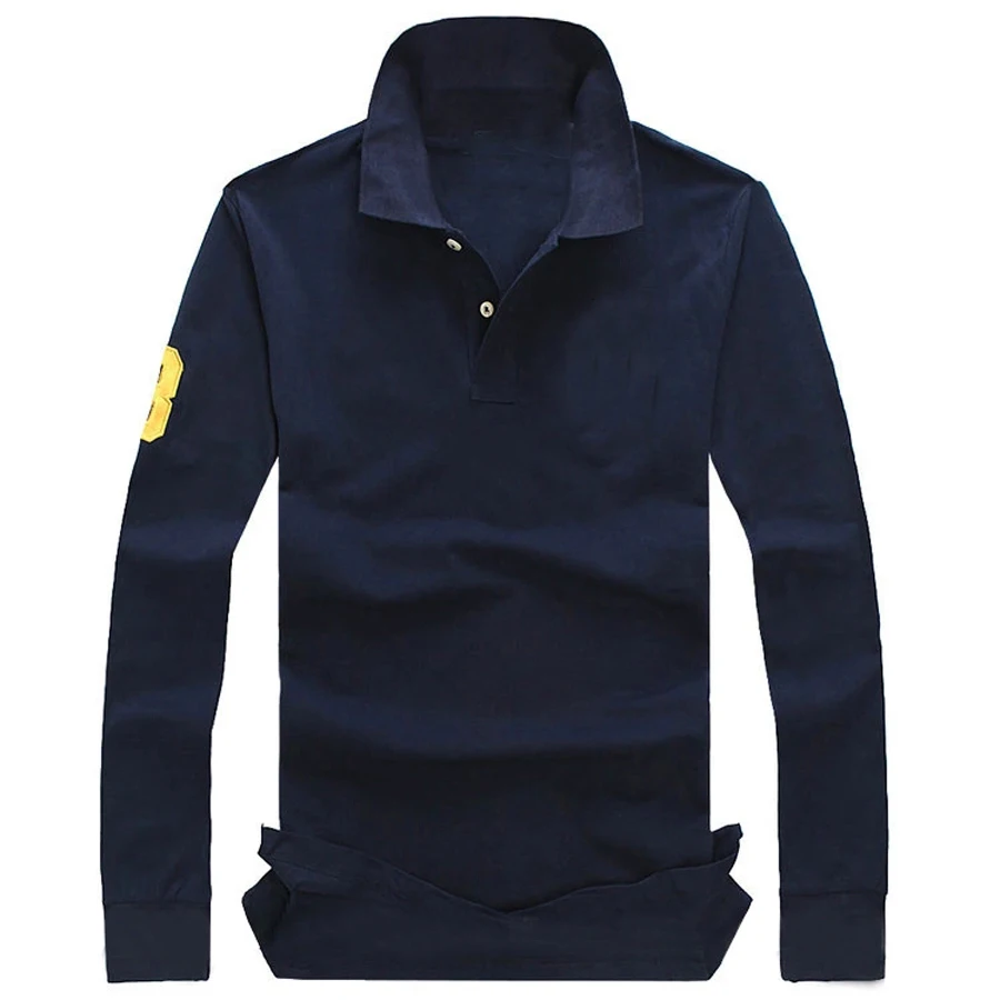 100% хлопковая Мужская рубашка поло с отложным воротником роскошная брендовая