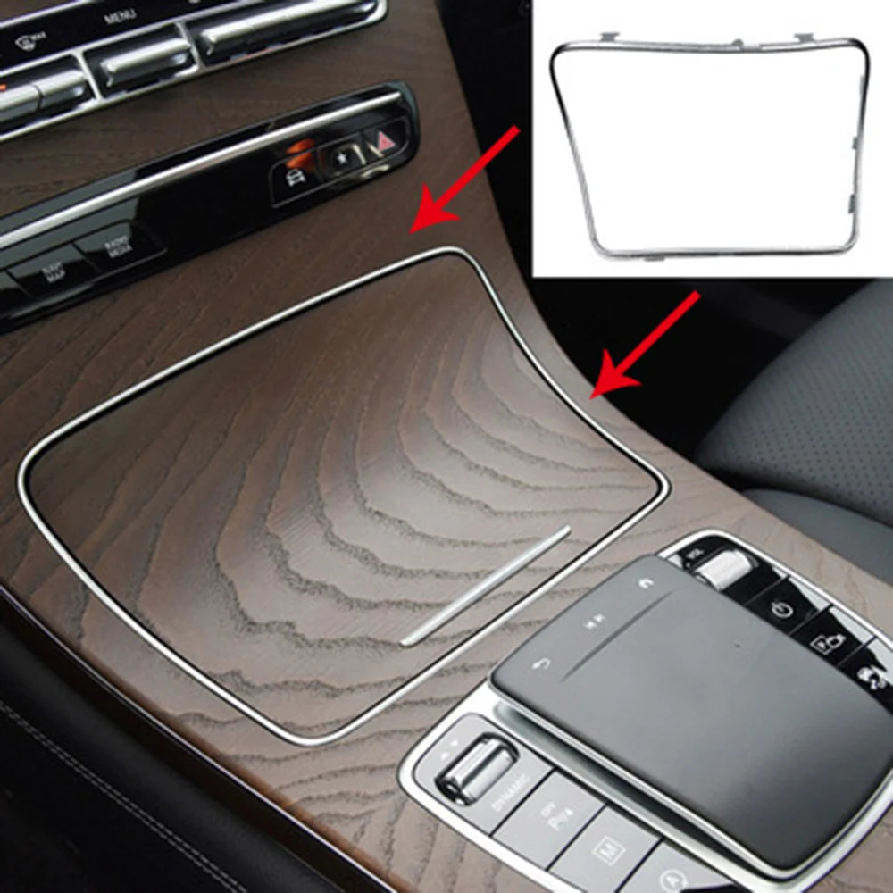 

Автомобильный держатель для стакана для воды, полоса с покрытием, пепельница, отделочное кольцо для Mercedes Benz C Class W205 GLC 2015 2016 2017 2018 2019