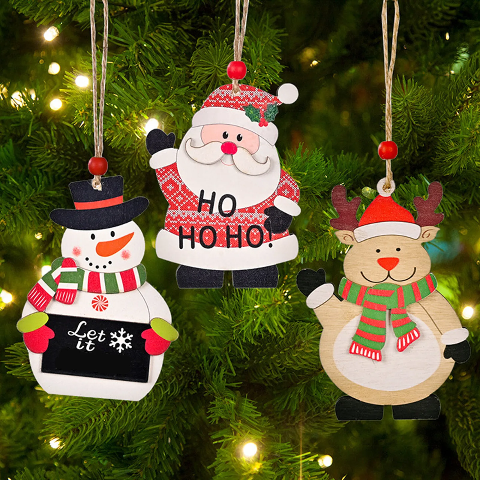 

1pc Cute Personalized Family Christmas Tree Ornament Pendant Home Paty Decoration Gift Reindeer Family 2-6 People Xmas 2021