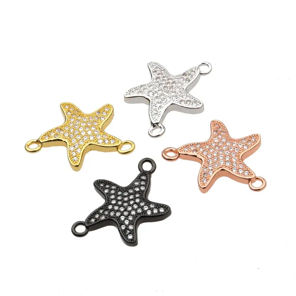 2020 Морская звезда бусины микро проложить кубического циркония Шарм для