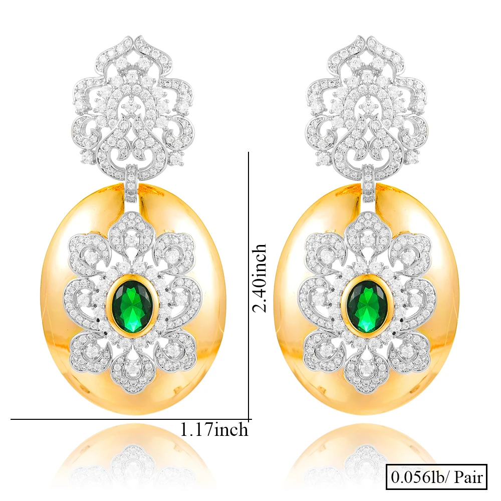 

missvikki Noble Luxury Gorgeous Elegant Shiny CZ Earrings For Women Bridal Wedding Girl Daily Party Surper Jewelry High Quality