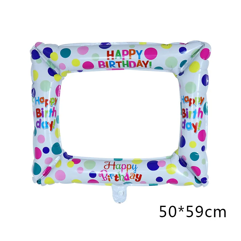 1 шт. с днем рождения фоторамка Фольга воздушные шары Семья детская День реквизит
