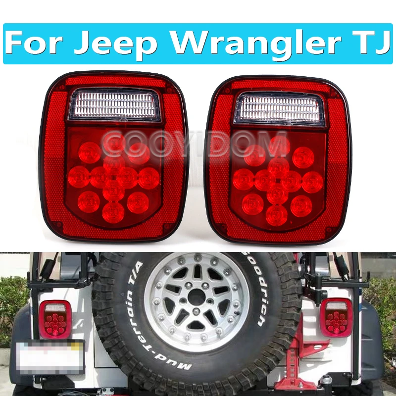 

2Pcs LED Tail Light For Jeep Wrangler TJ Tail Light Modification Assembly TJ Modification Reversing Light Brake Light