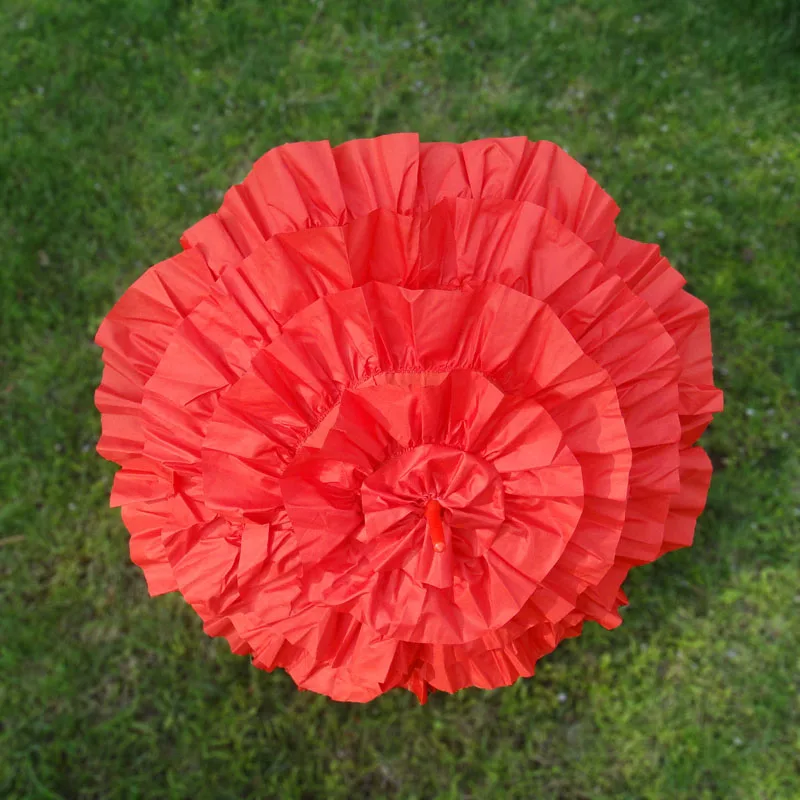 Red Белый зонтик с оборками для девочек - Цвет: Red