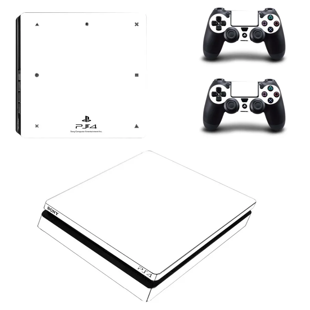 Синий, белый, серебристый металл PS4 тонкий стикер кожи для sony playstation 4 консоль и контроллеры PS4 тонкий стикер кожи наклейка