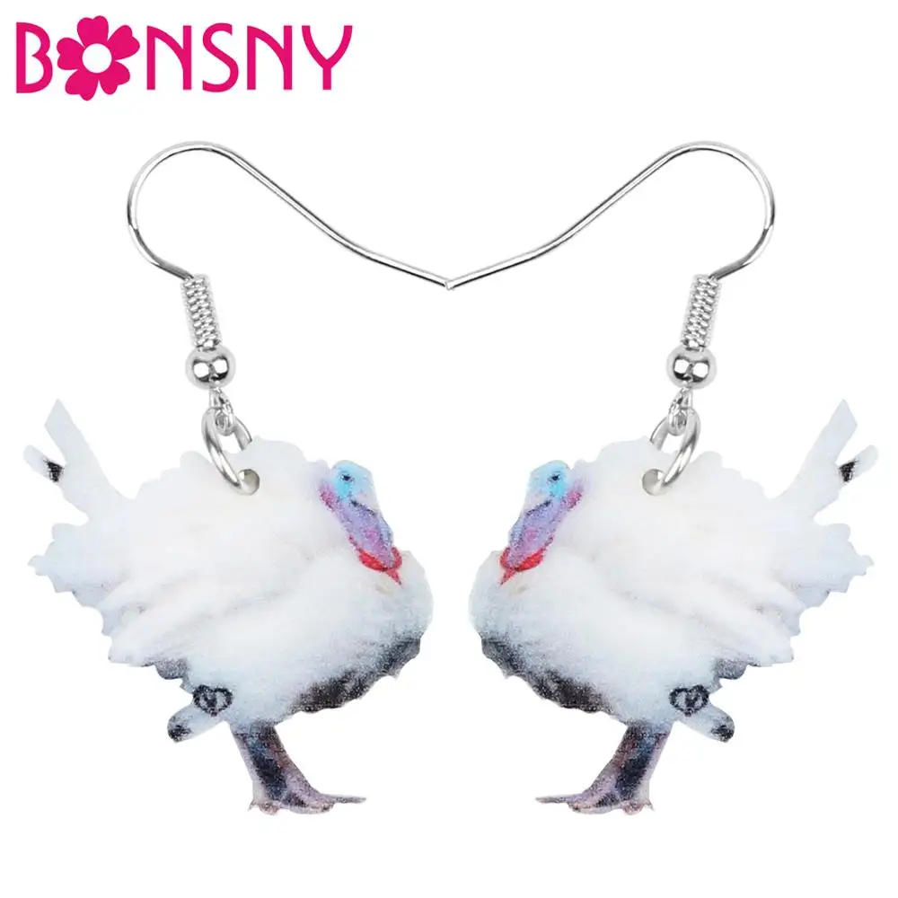 Акриловая индейка курица Конфета|Серьги-подвески| |