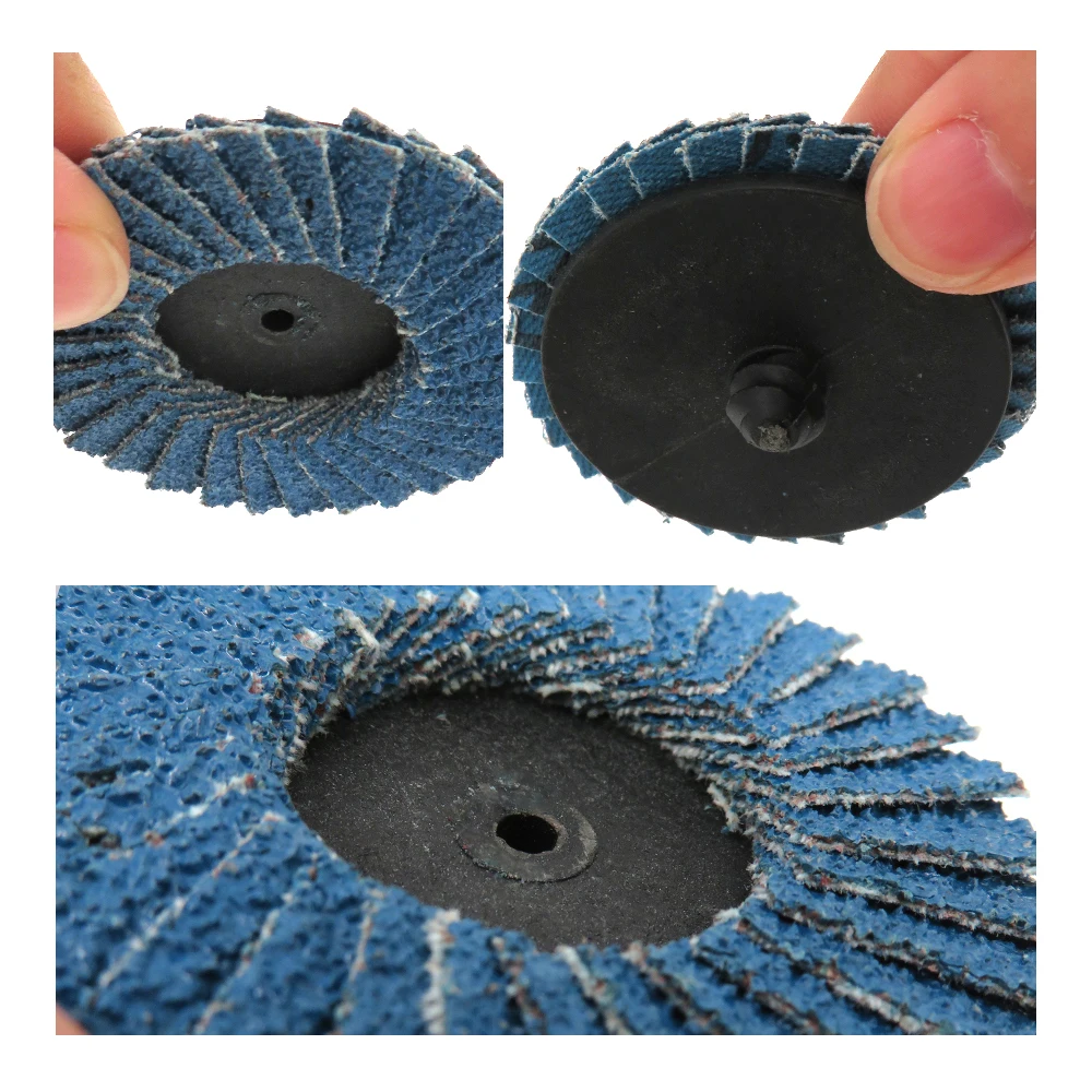 

20 PCS 2 Inch Quick Change Flap Disc with Roloc Pad Holder 40 60 80 120 Grit Sanding Disc Zirconia Alumina for Angle Grinder