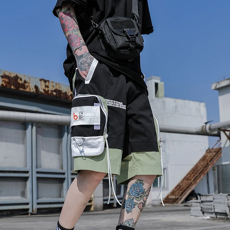 Шорты мужские хипстерские с множеством карманов модные штаны карго в стиле