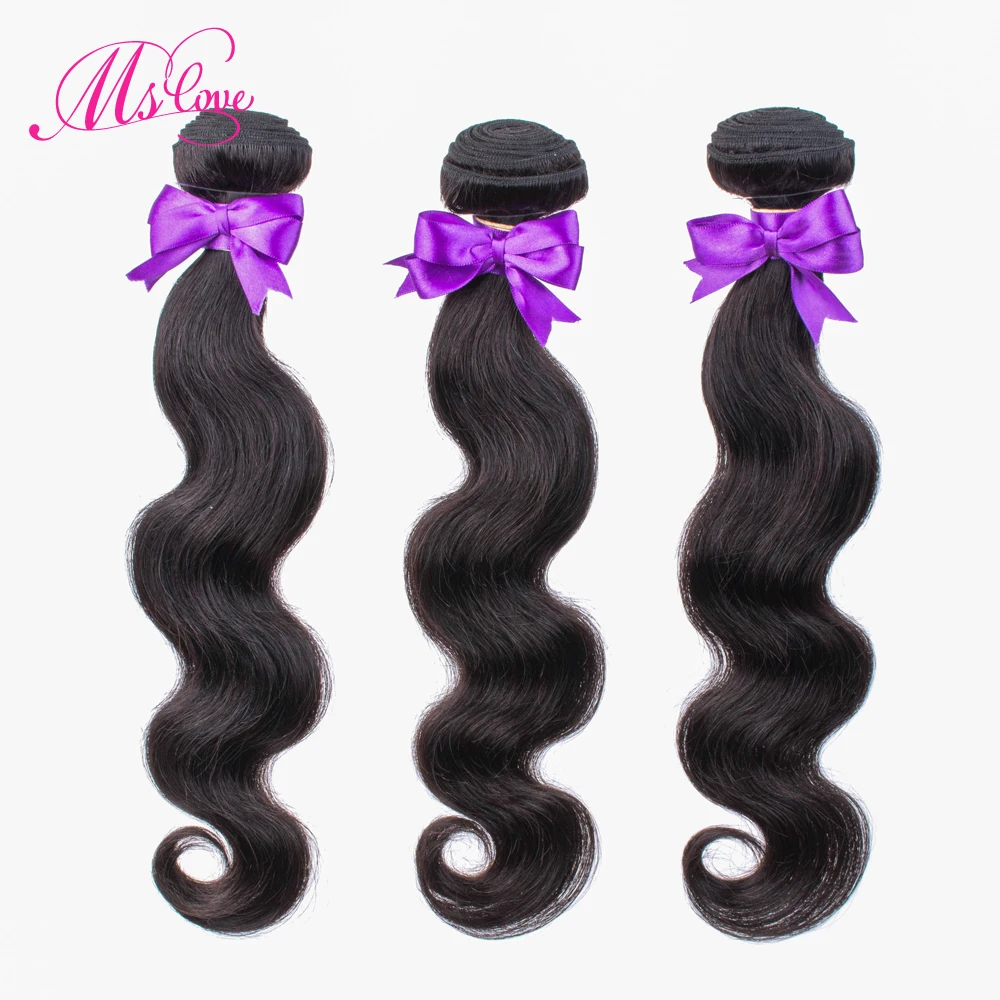MS Love пучки волнистых волос для тела 100 г/шт. бразильские плетения 100% человеческие
