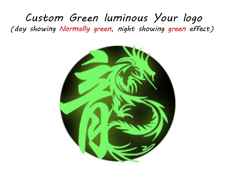 green to green 10 шт. ПУ светится в темноте теплопередача Винил Железный на футболке Пользовательский логотип светящаяся теплопередача-пленка светится в темном виниловом принте - Цвет: green to green