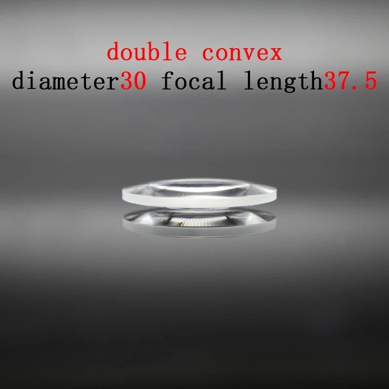 

Diameter 30mm Focal Length 37.55mm Optical Double Convex Lens Factory Custom Optical Glass Prism and Lens
