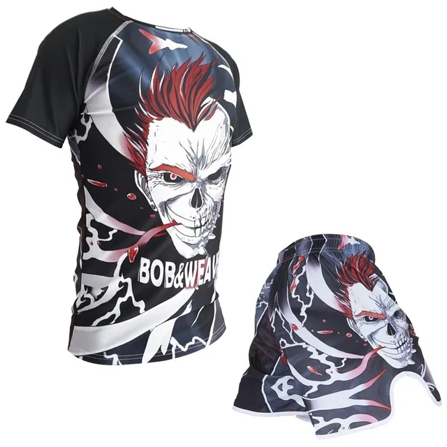 Мужская футболка набор футболки с боксом принтом тигра одежда для ММА бега