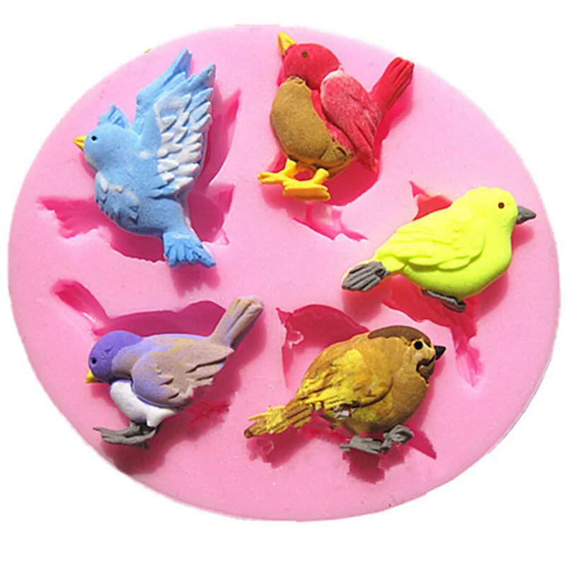 Симпатичные Силиконовые формы в форме птиц DIY Инструменты для украшения тортов