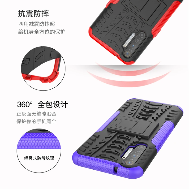 for oppo realme xt case robot heavy duty fundas protective hard back protector case for oppo realme xt cover for realme xt case free global shipping