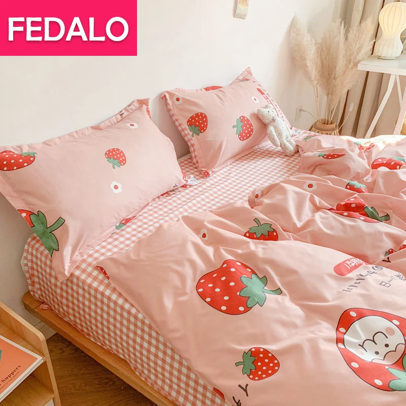 Японское цветочное постельное белье двойная кровать в пасторальном стиле из