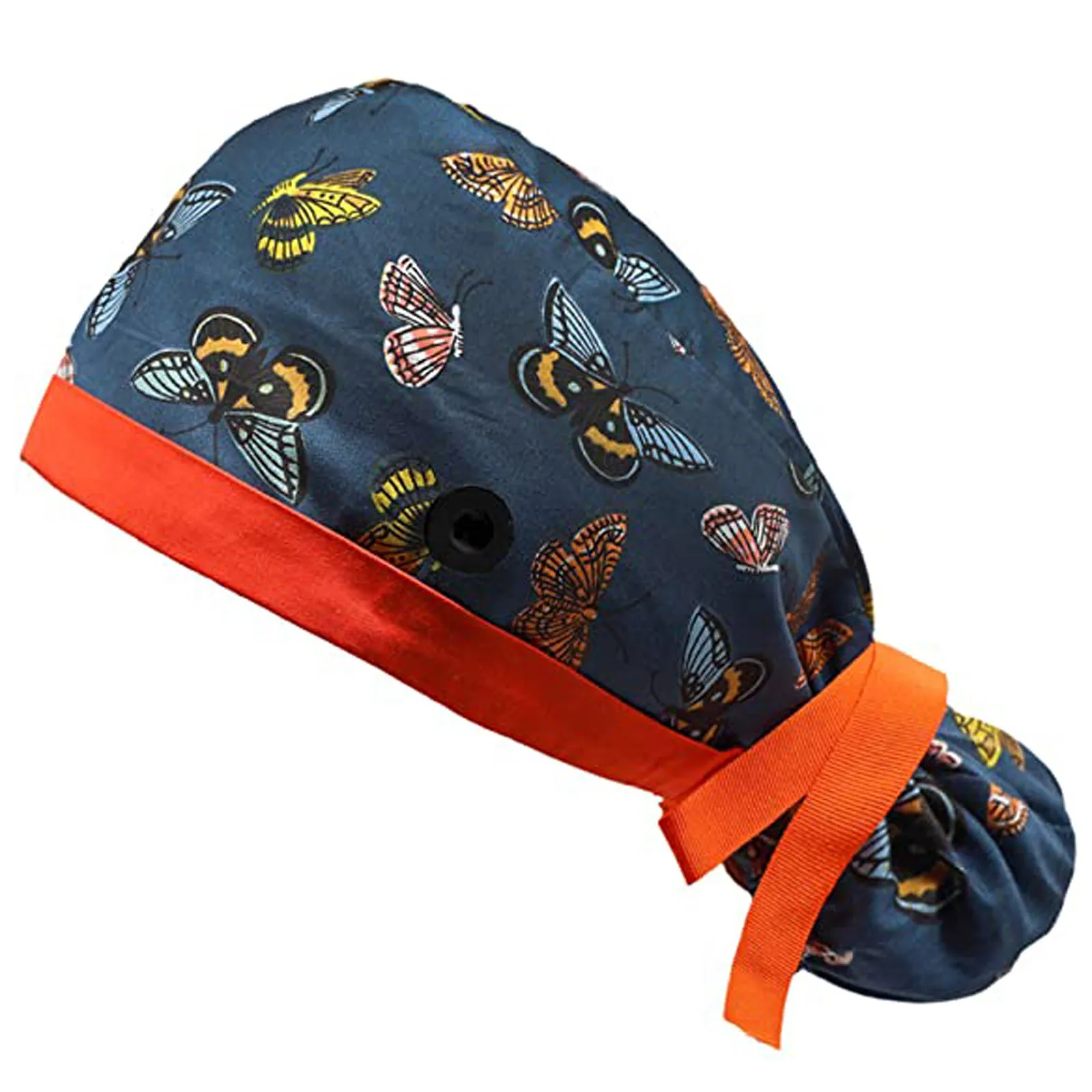 

Surgical Caps Women For Long Hair Working Cap Sweatband Bouffant Turban Hat Buttons Tie Back Adjustable Gorros Quirurgicos