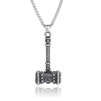 men necklaces hip hop jewelry long chain hammer pendant necklace for male punk rock accessories christmas gift pd0859