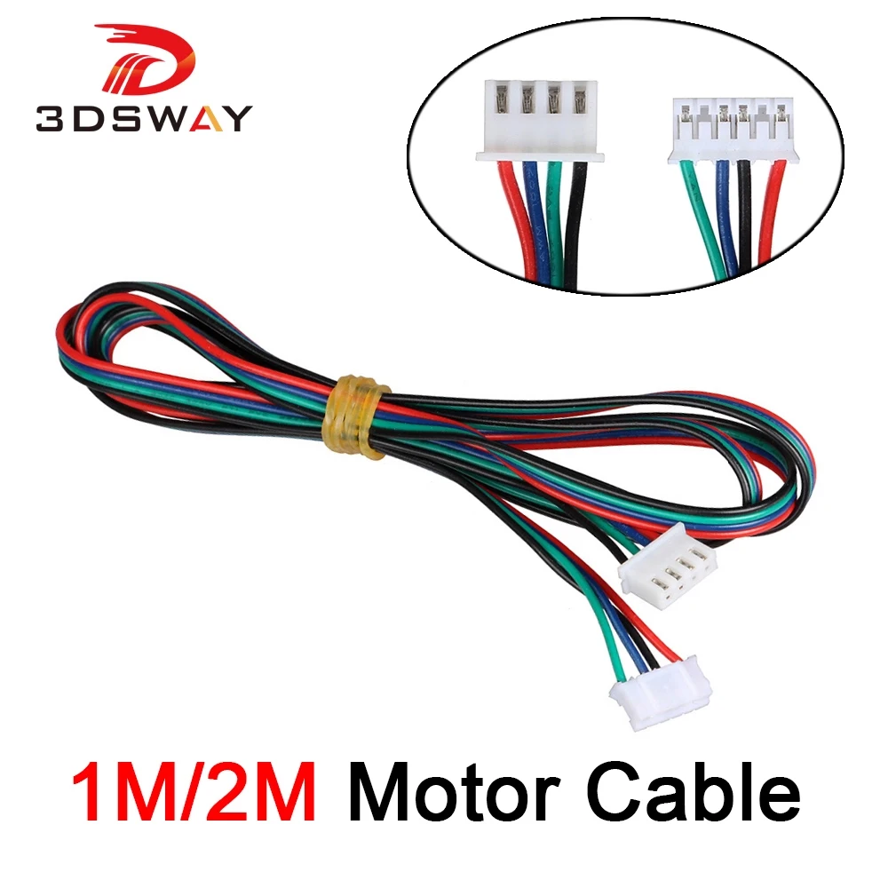 Cabo de Conector do Motor 3dsway-terminal para Motor de Passo Nema 42 Fases Xh2.54 Pinos 1m 2m Lote de Partes