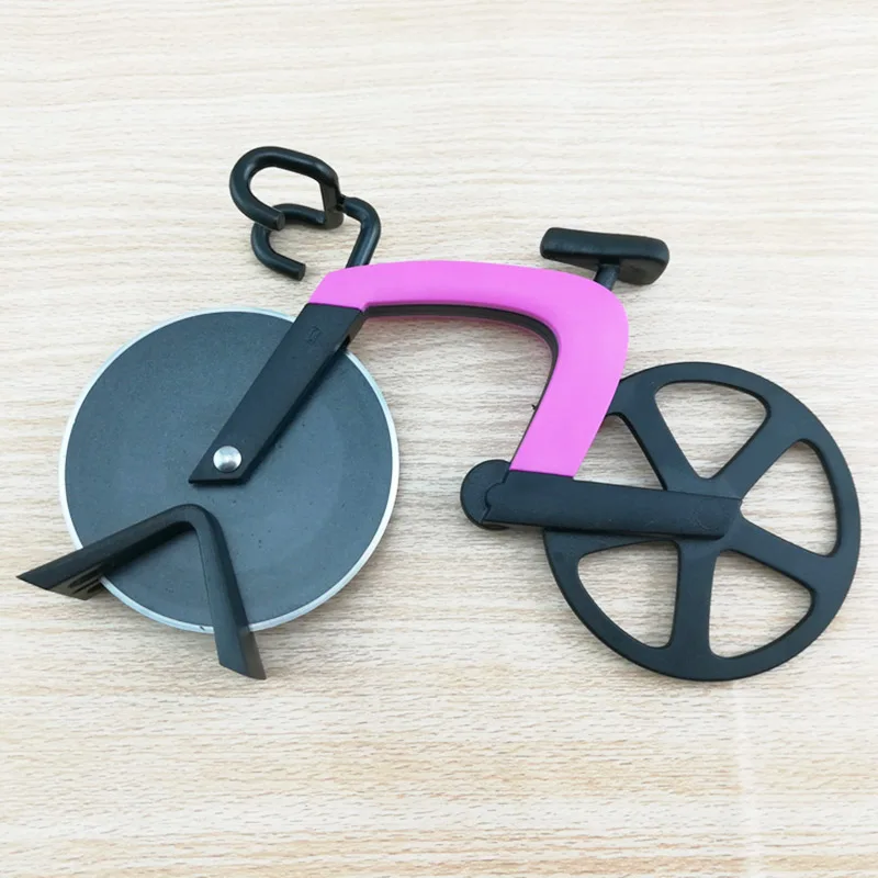 

Bicycle Pizza Cutter Wheel Stainless Steel Plastic Bike Roller Pizza Chopper Slicer Kitchen Gadget CANQ889