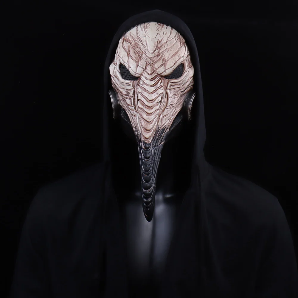 Стимпанк маска Чумного доктора Косплей длинный нос птица клюв латексные маски