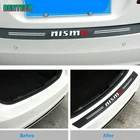 Углеродное волокно nismo заднего бампера Стикеры для Nissan Tiida Sunny QASHQAI кольцо для J10 J11 марта LIVINA TEANA X-TRAI
