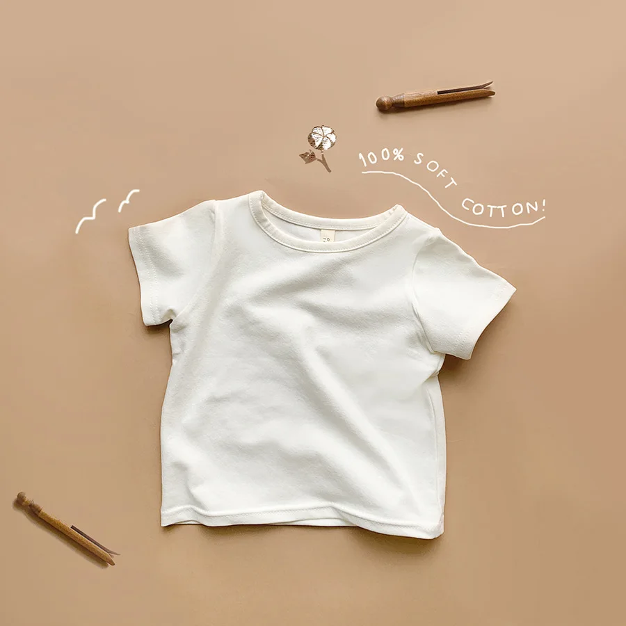 

Summer New Baby Strap Shorts Short And Sleeve Clothes Newborn Baby Overalls Outfits Boys Girls White T Shirt Baby Cap