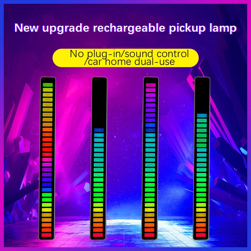 

RGB светодиодный музыкальный индикатор уровня звукоснимателя с голосовой активацией, 32 бит