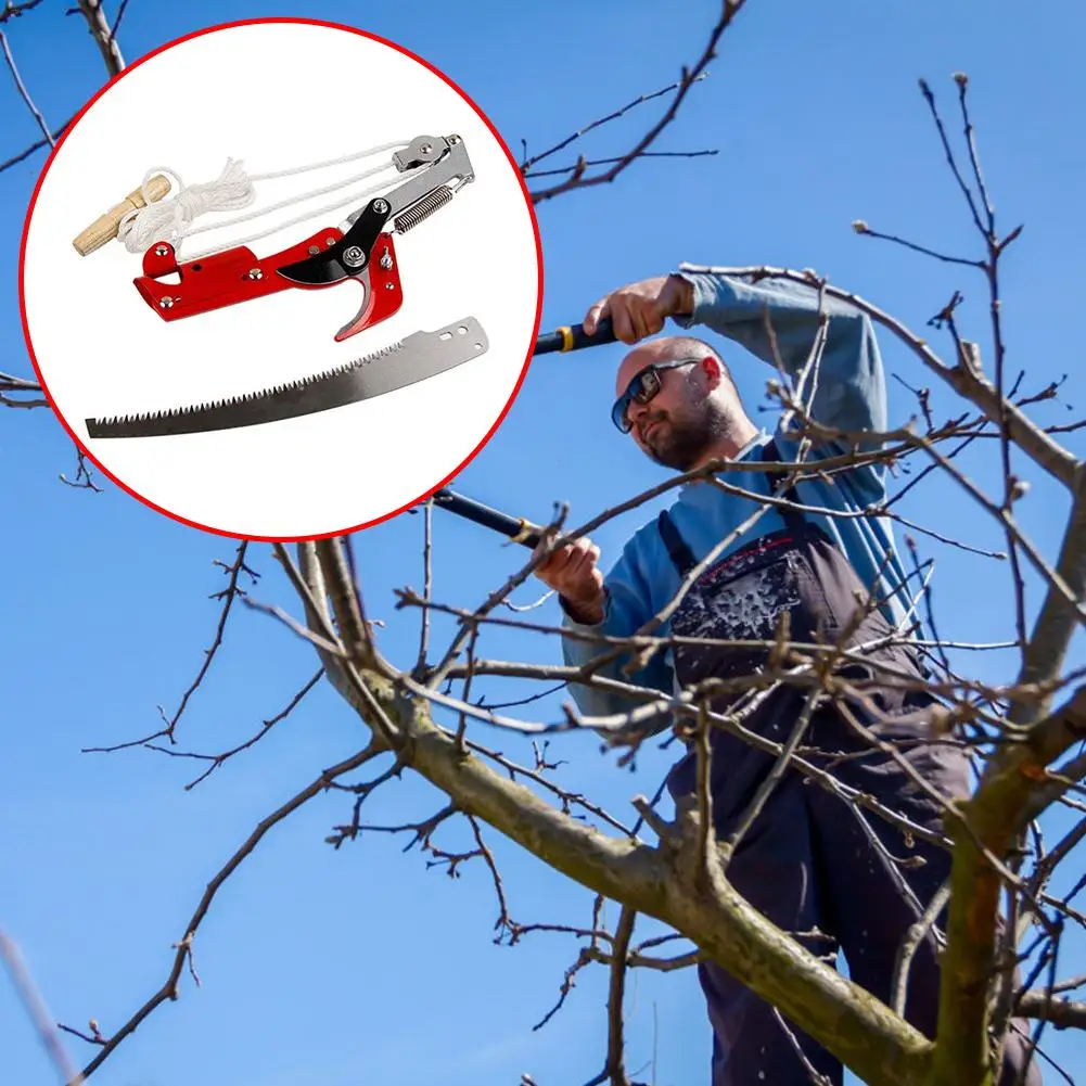 Extendable Scissors Pruning Tool Tall Tree Branch Lopper High-altitude Shears Picking Fruit Garden Trimmer Saw Branches Cutter