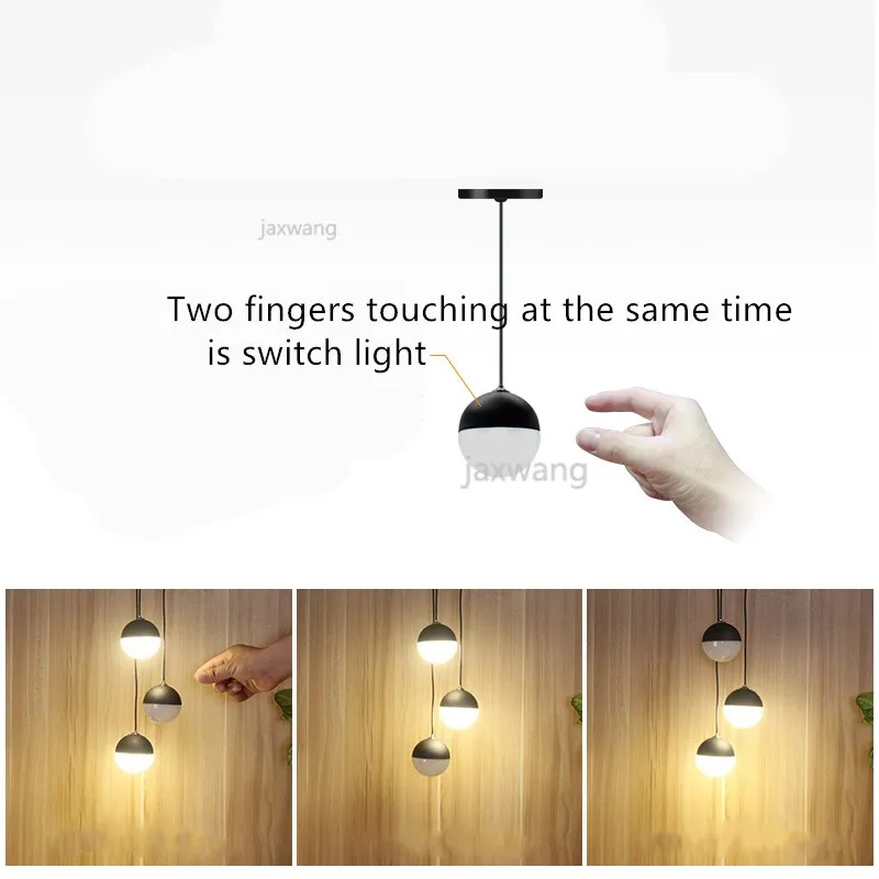 USB сенсорный светильник светодиодный шар подвесной шкаф лампа Ночной для чтения