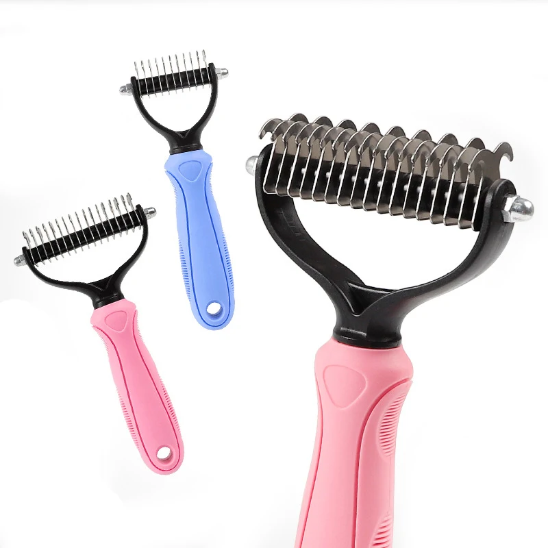 Pets Fur Knot Cutter Brush For Dog Grooming Comb Steel Hair Shedding Cat Pet Remov Animal Supplies | Дом и сад