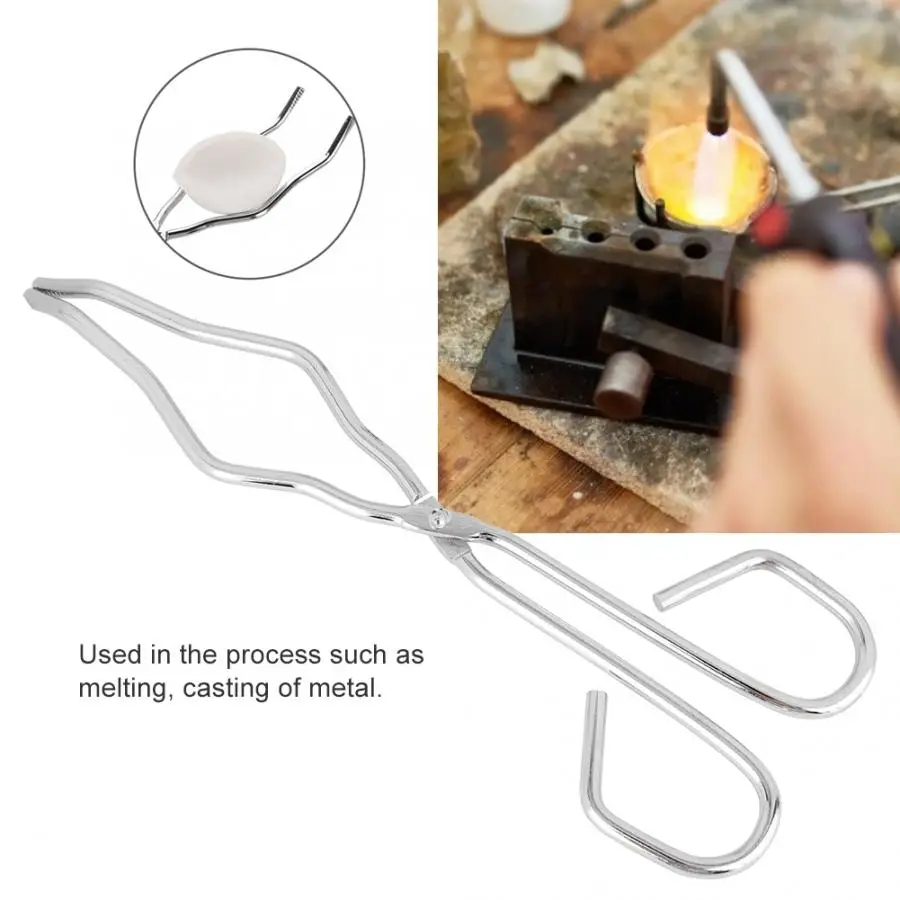 Тигель Тонг из нержавеющей стали зажим плоскогубцы держатель для металла золото