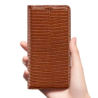 lizard grain genuine leather flip case for apple iphone 5 5s se 2020 6 6s 7 8 plus x xs xr 11 pro max cell phone cover cases