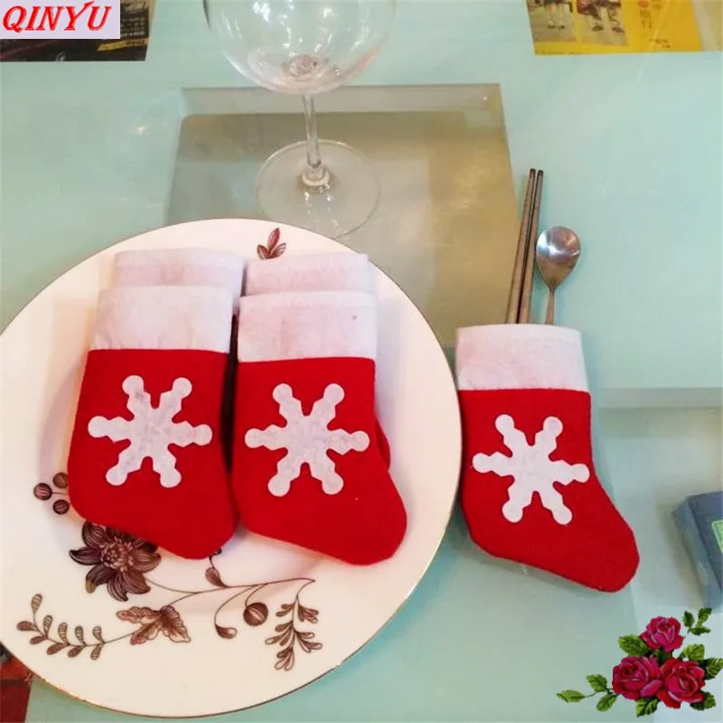 3 Pcs Merry Christmas Candy Boots Gifts Bag Decorations For Home Xmas Santa Stocking Natal Decor New Year Decoration 5 | Дом и сад