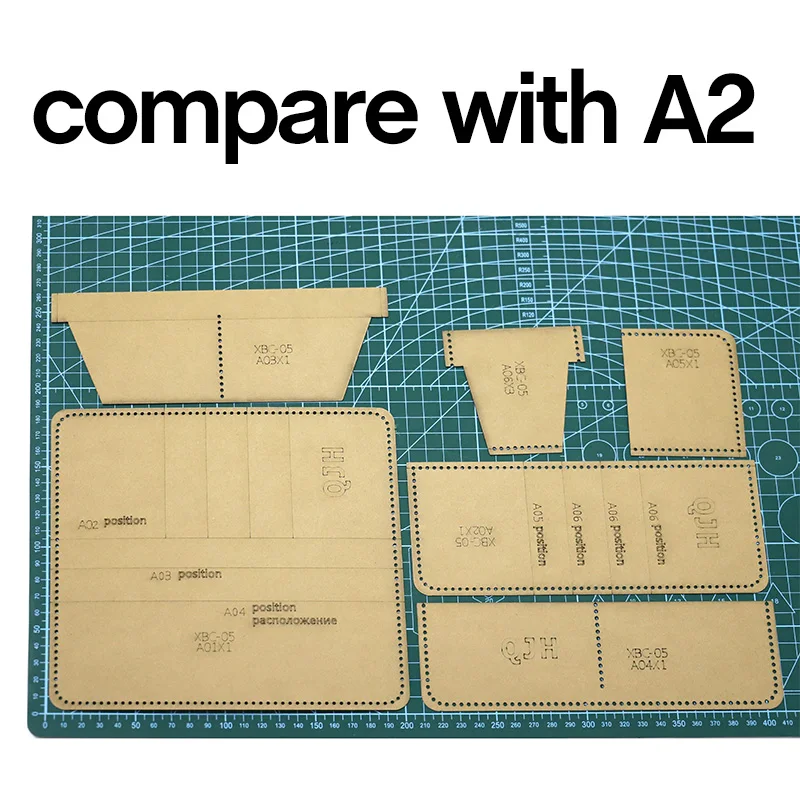 Бумажник для мужчин 9*10 см шаблон из крафтовой бумаги сделай сам кожаный кошелька