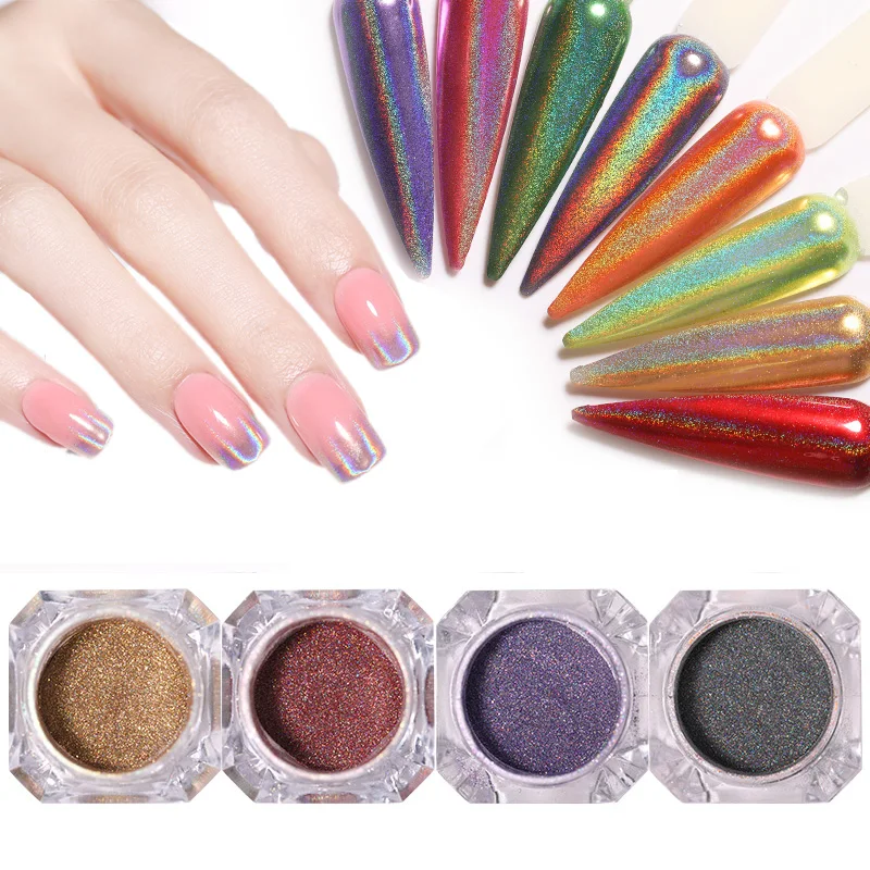 Блестки для ногтей Dip порошок зеркальная полировка хромированные пигменты