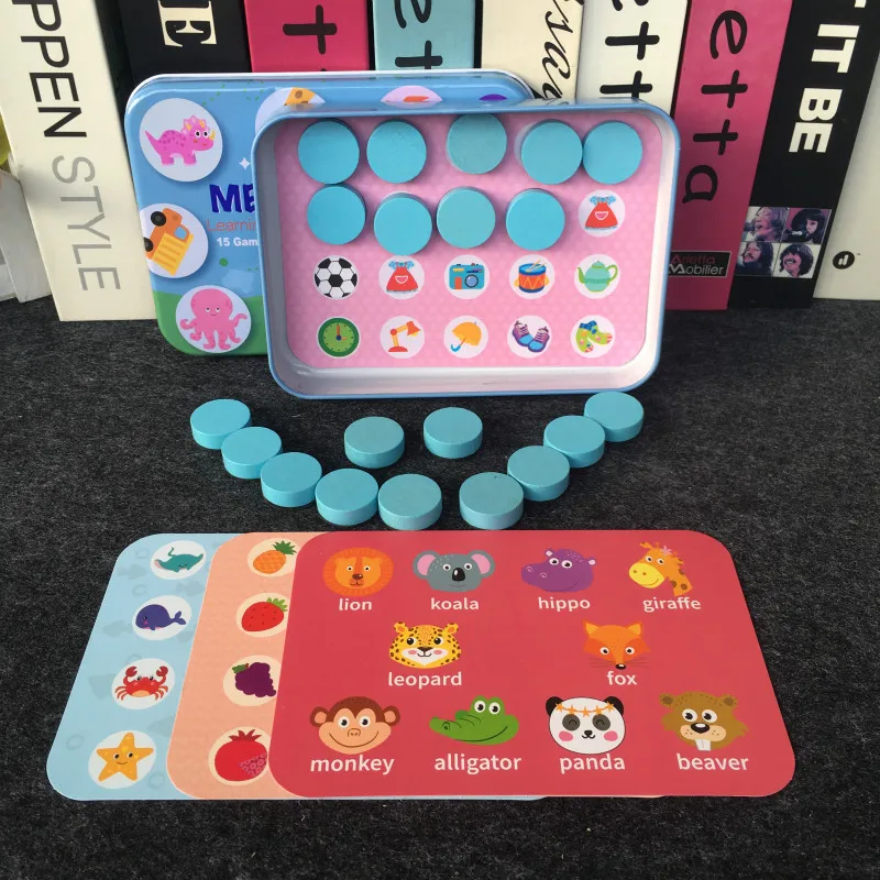 Iron Box Wooden Memory Match Chess Game Children Logical Thinking Training Intelligence DevelopEducational Toys | Игрушки и хобби