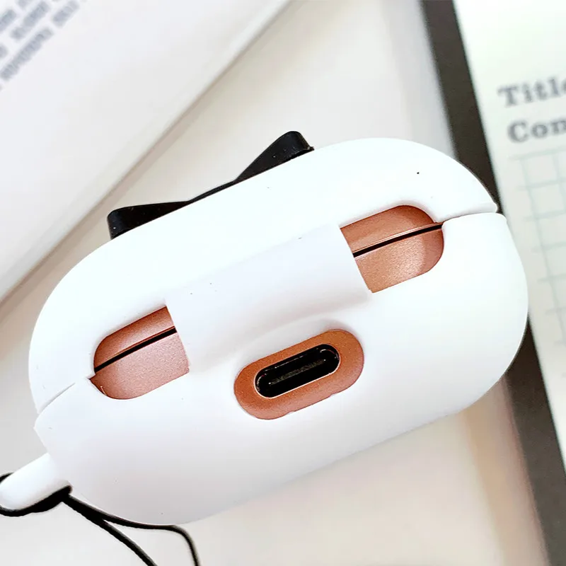 Чехол для наушников с милым котом из мультфильма Samsung Galaxy Buds Live противоударный
