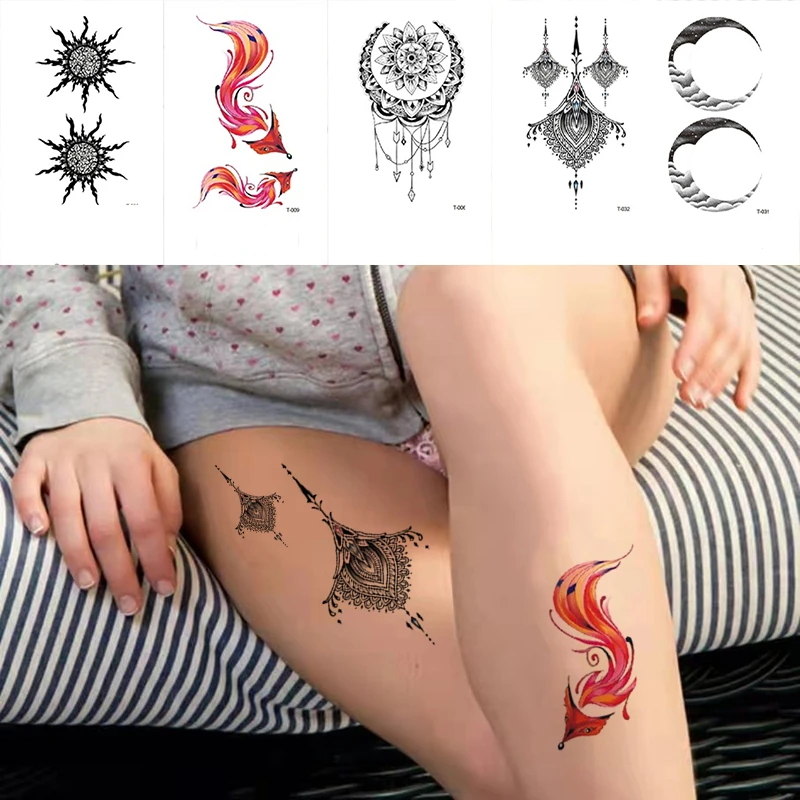 

Disposable Temporary Tattoo Sticker, Body Art, False Tattoo, Geometric Fashion, Waterproof And Durable