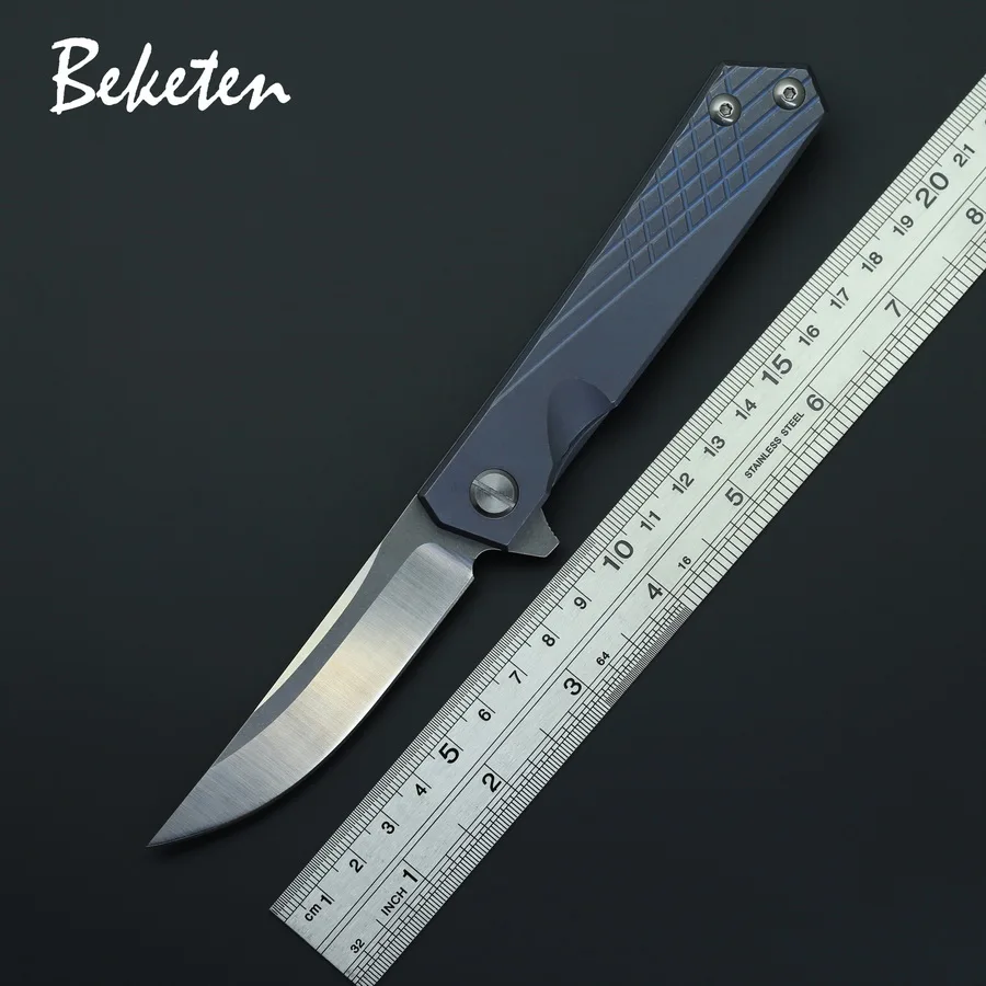 

BEKETEN тактический складной нож D2 стальное лезвие титановая ручка для кемпинга охоты рыбалки карманные бытовые Ножи EDC инструменты