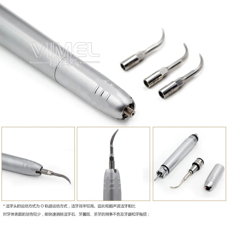 

10pcs Dental Ultrasonic air Scaler Upgrade 2/4Holes B2/M4 Scaler Handpiece with 3 scaler Tips G1/G2/G3