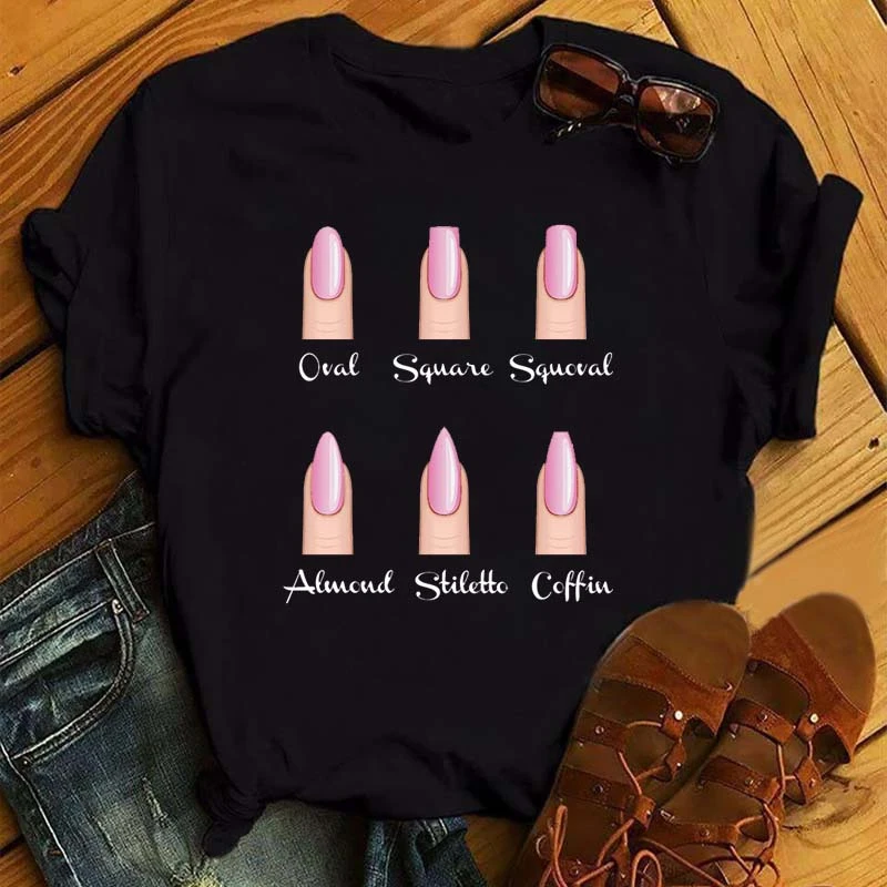 Женская летняя Красная футболка FIXSYS для макияжа 90-х годов женские черные