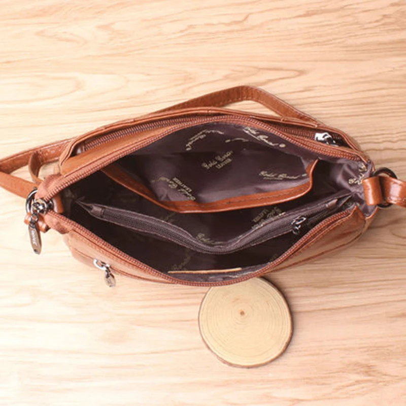 Сумка-мессенджер женская из натуральной кожи повседневный саквояж на плечо для