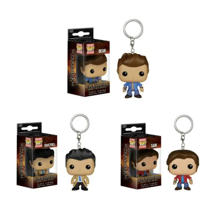 Funko Pop Supernatural Keychain Dean Castiel Sam Action Figure Toy | Игрушки и хобби