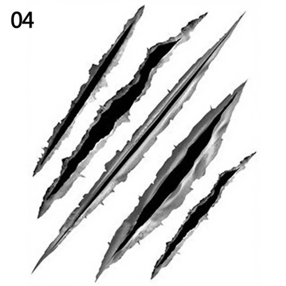 

Waterproof Car Styling 3D Fake Shothole Scratch Funny Car Helmet Sticker Decals