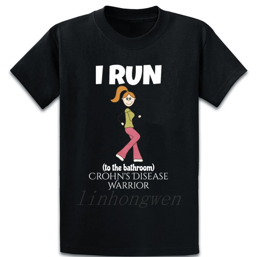 Crohns болезни Я запускаю в ванную комнату летняя футболка Стиль хлопок винтажном