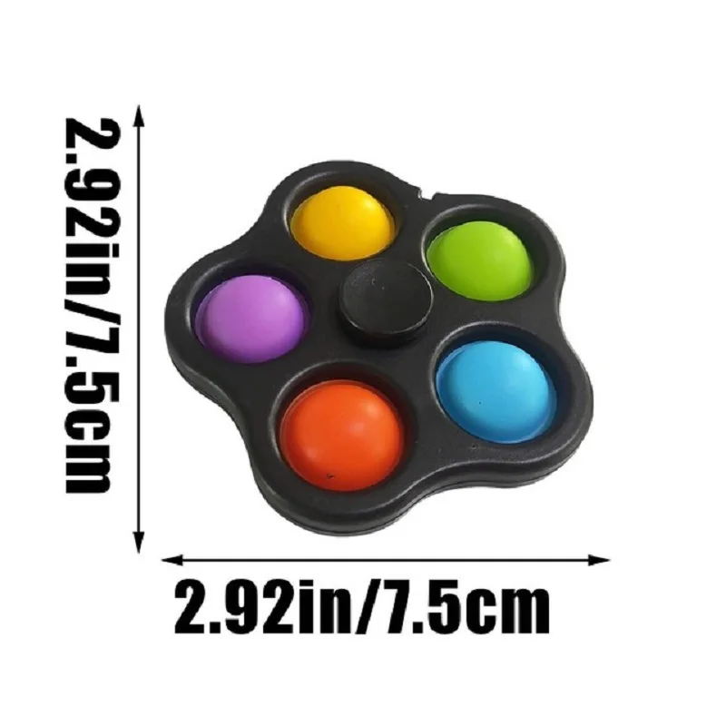 Online 100/300 Buah Mainan Fidget Dorong Pemutar Lesung Pipi Sederhana Mainan Anti Stres Mainan Pereda Kecemasan Mainan Sensorik Hadiah Mainan Stres