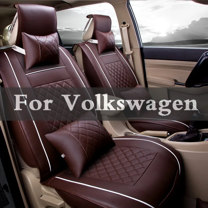 

Seat Cushion Pu Leather Car Seat Covers Full Synthetic Set Full Seat Covers For Volkswagen Beetle Bora Eos Fox Golf Gti Plus R