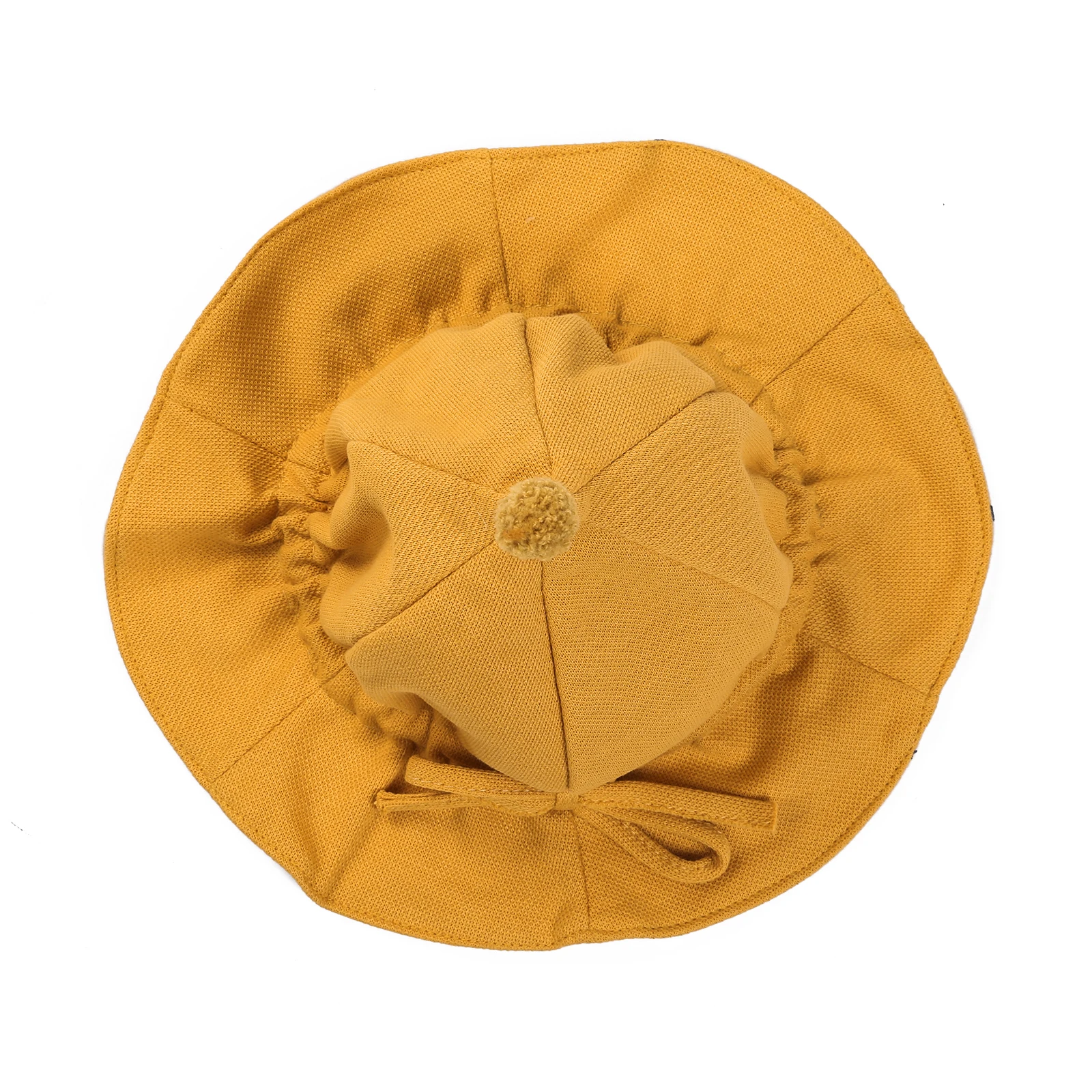 Шапка для малышки-ребенка на лето с широкими полями и украшением в виде банта оттенка однотонная, рыбацкая шляпа для детей, панама, милый бини, пляж.