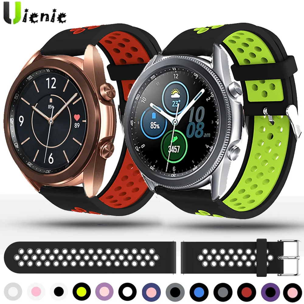 Силиконовый ремешок для часов Samsung Galaxy Watch 3 45 мм 41 20 22 браслет 46 Active 2 | Наручные